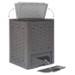 vidaXL Κομποστοποιητές 2 τεμ. Καφέ 60x60x83 εκ. 600 L Πλαστικό Ρατάν