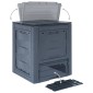 vidaXL Κομποστοποιητές Κήπου 3 τεμ. Γκρι 60 x 60 x 73 εκ. 780 Λίτρα