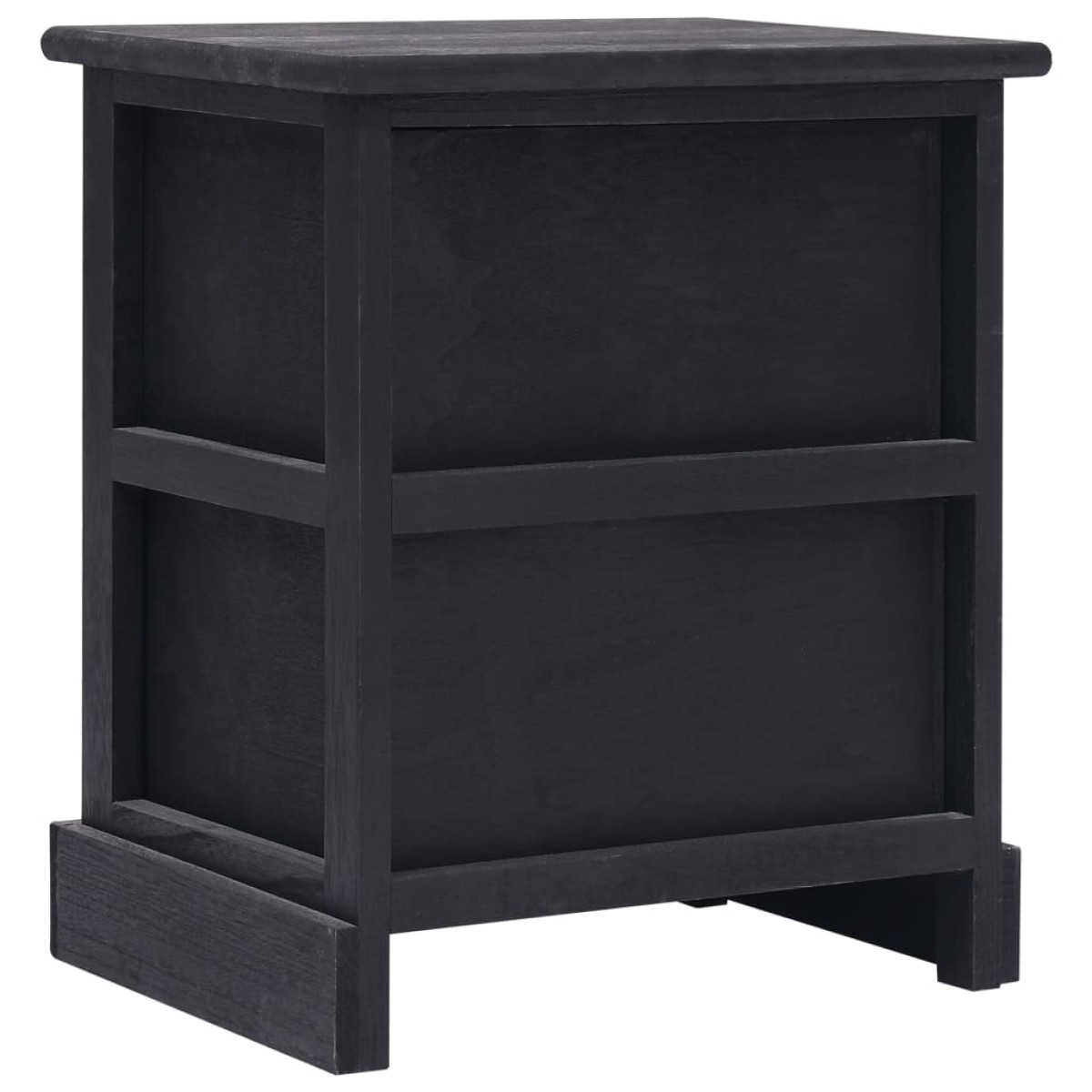 vidaXL Κομοδίνα 2 τεμ. Μαύρα 38 x 28 x 45 εκ. από Ξύλο Παυλώνιας