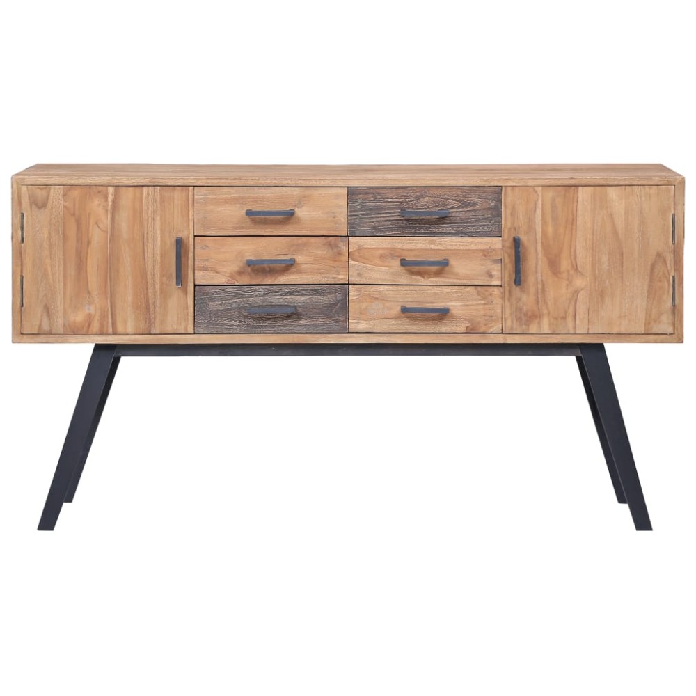 vidaXL Μπουφές 110x30x75 εκ. από Μασίφ Ξύλο Teak