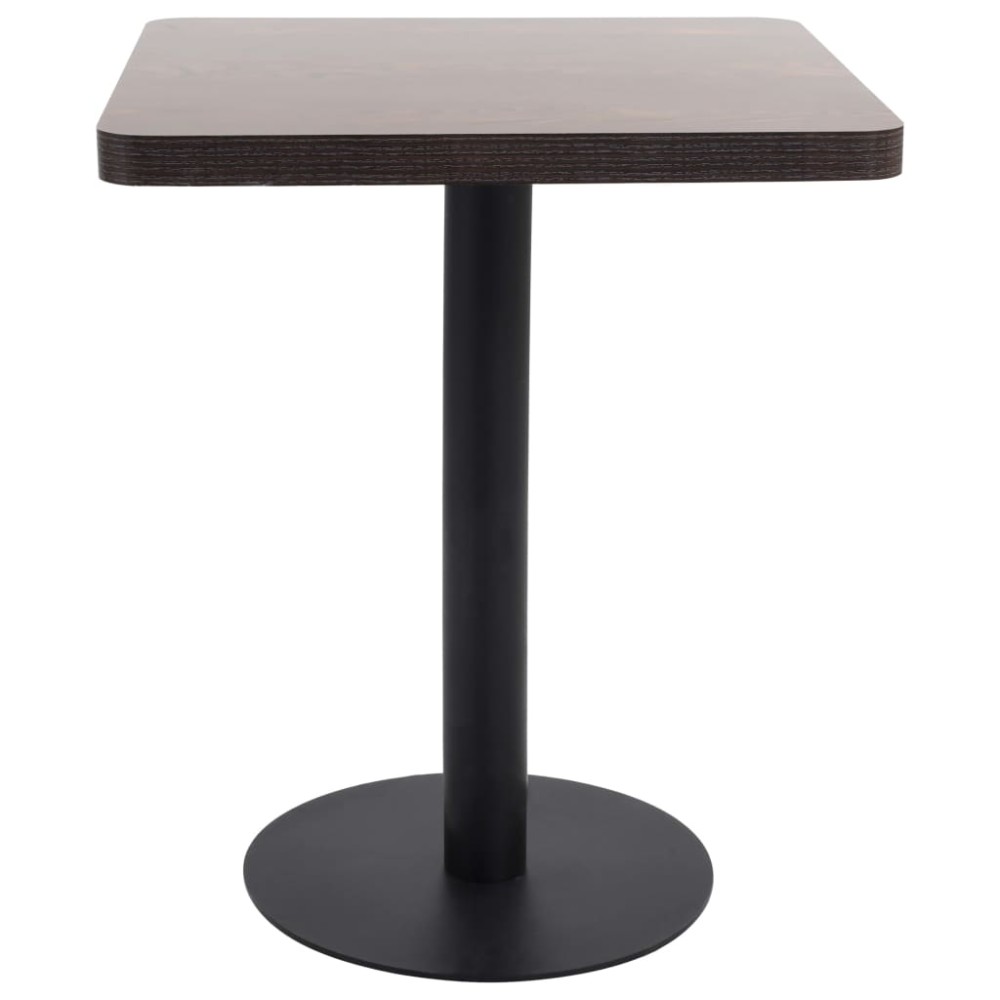 vidaXL Τραπέζι Bistro Σκούρο Καφέ 60 x 60 εκ. από MDF