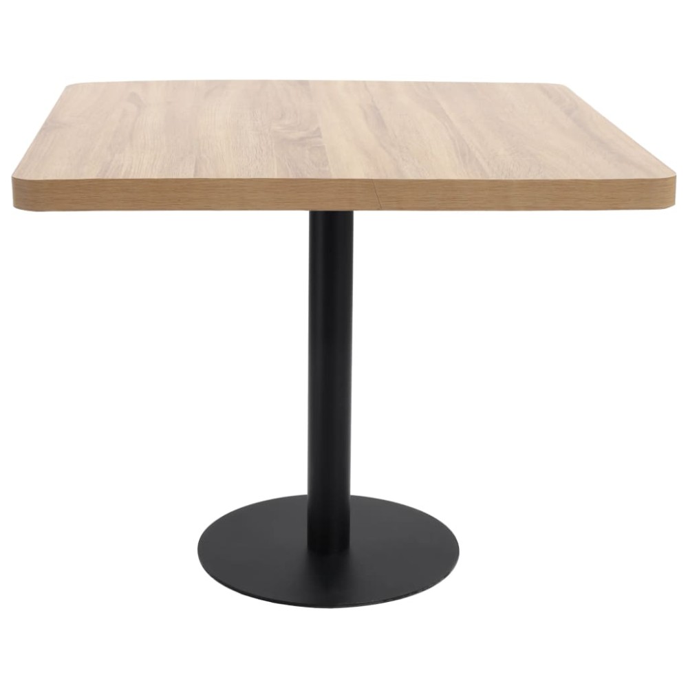 vidaXL Τραπέζι Bistro Ανοιχτό Καφέ 80 x 80 εκ. από MDF