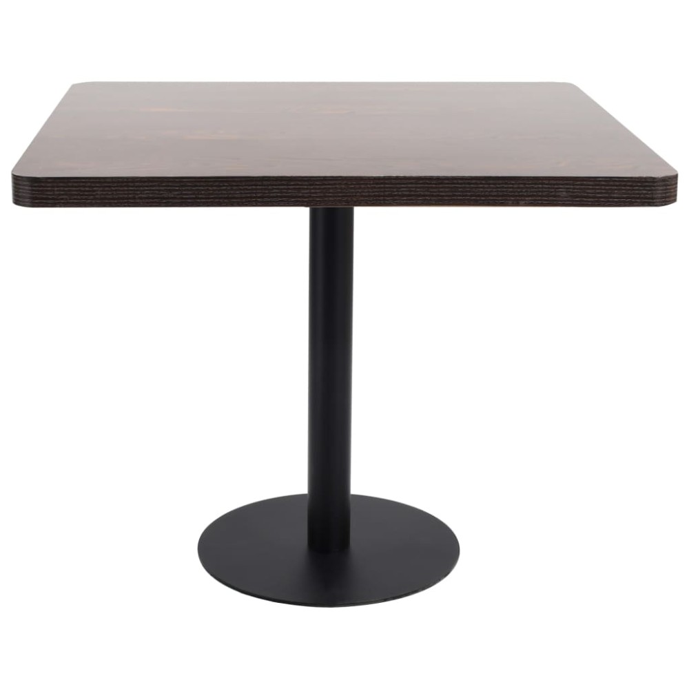 vidaXL Τραπέζι Bistro Σκούρο Καφέ 80 x 80 εκ. από MDF