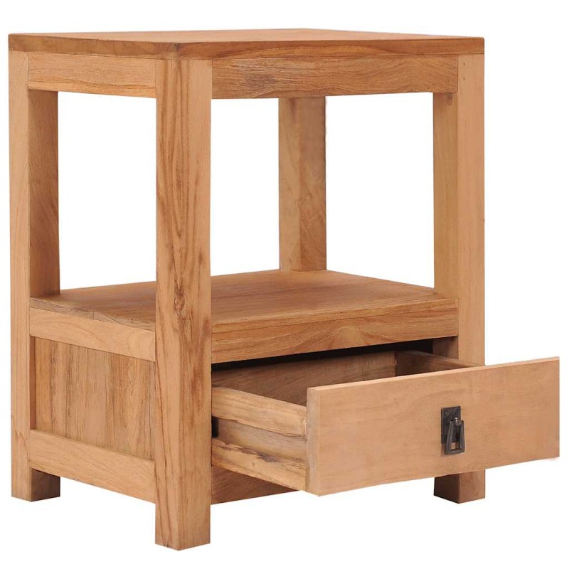 vidaXL Κομοδίνο 40 x 30 x 50 εκ. από Μασίφ Ξύλο Teak