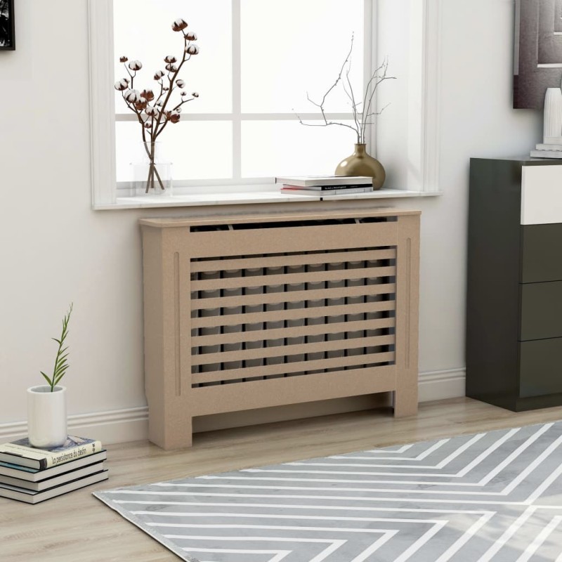 vidaXL Κάλυμμα Καλοριφέρ 112 x 19 x 81,5 εκ. από MDF