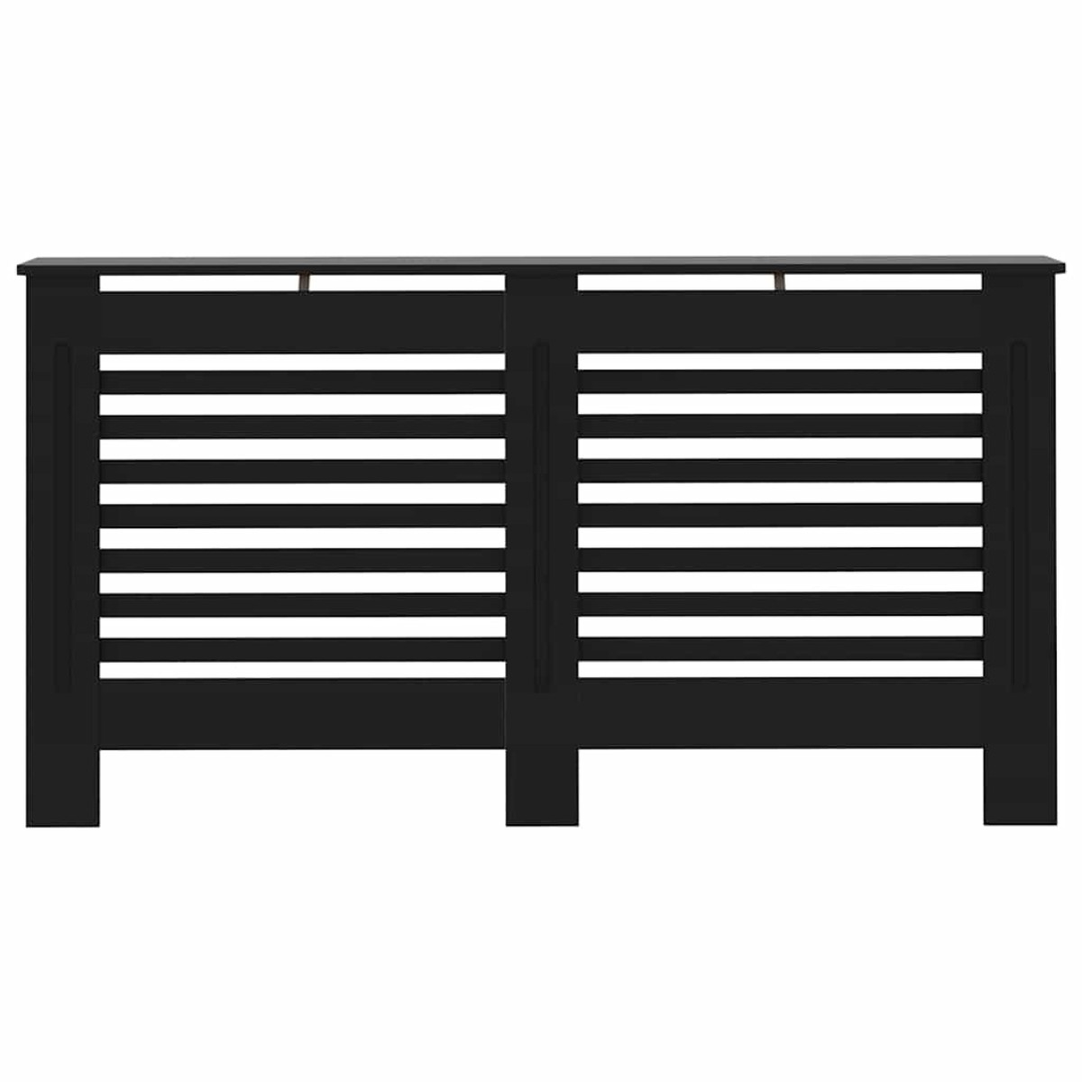 vidaXL Κάλυμμα Καλοριφέρ Μαύρο 152 x 19 x 81 εκ. από MDF