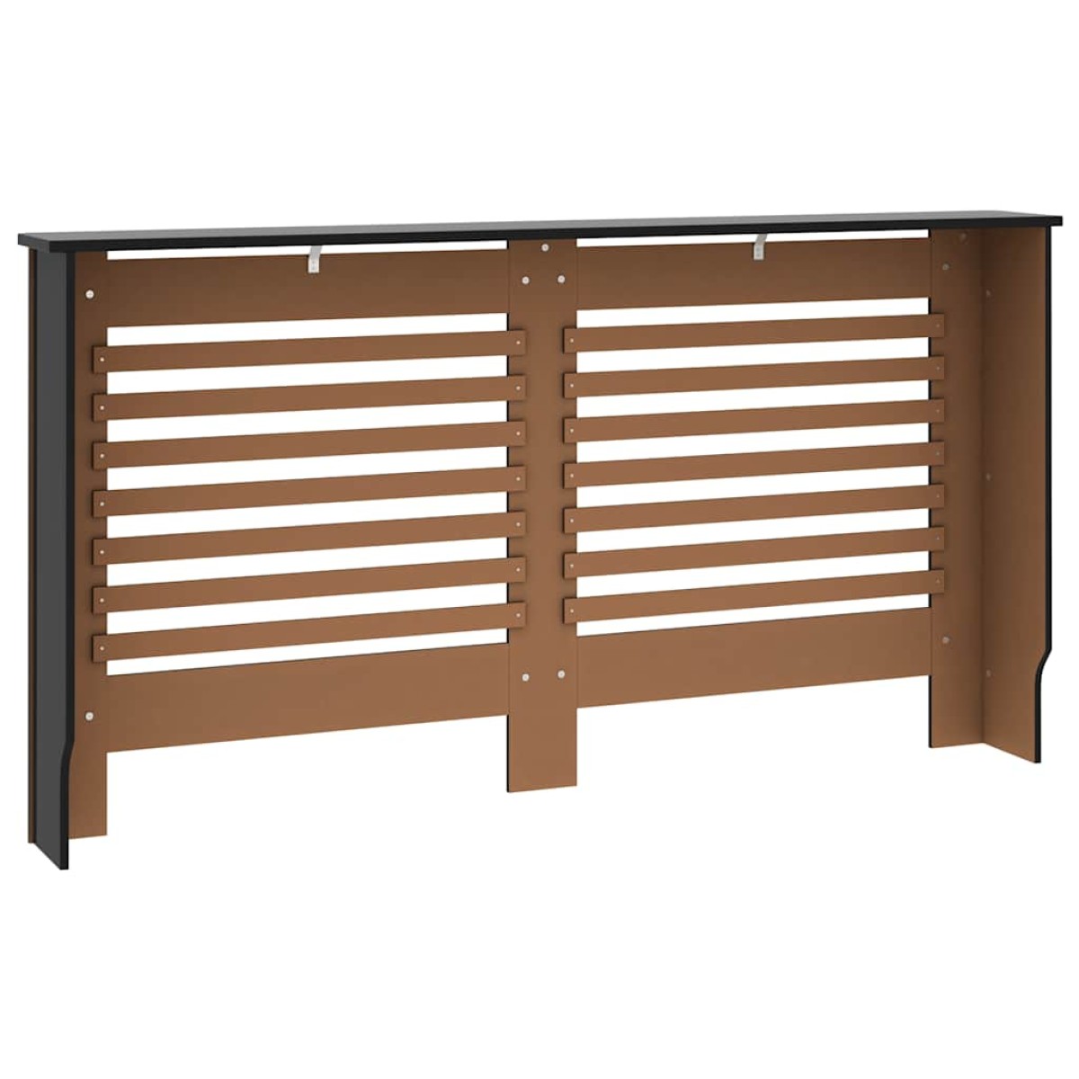 vidaXL Κάλυμμα Καλοριφέρ Μαύρο 152 x 19 x 81 εκ. από MDF