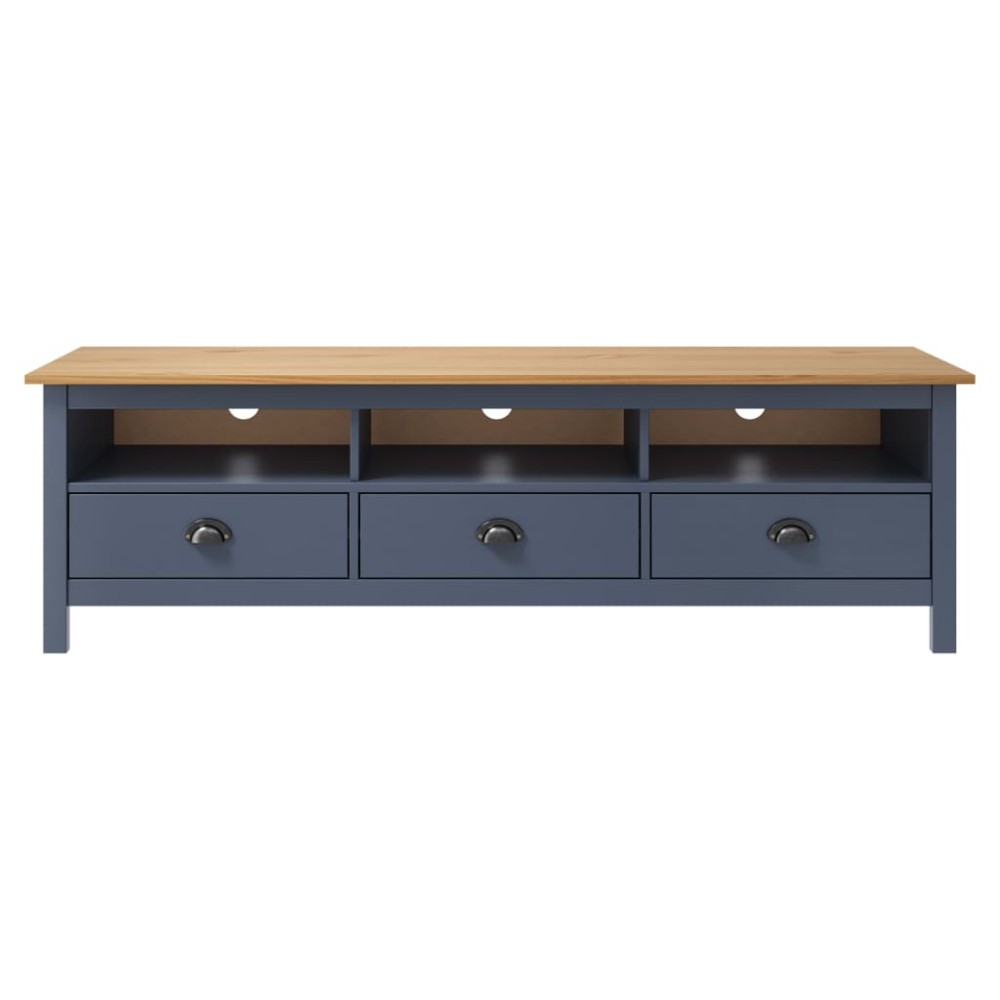 vidaXL Έπιπλο Τηλεόρασης Hill Γκρι 158x40x47 εκ. Ξύλο Πεύκου