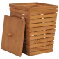 vidaXL Καλάθι Απλύτων 30 x 30 x 45 εκ. από Μασίφ Ξύλο Teak