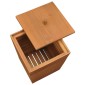 vidaXL Καλάθι Απλύτων 30 x 30 x 45 εκ. από Μασίφ Ξύλο Teak