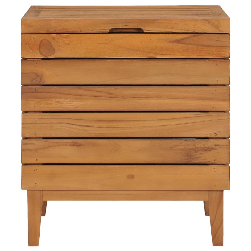 vidaXL Καλάθι Απλύτων 40 x 30 x 45 εκ. από Μασίφ Ξύλο Teak