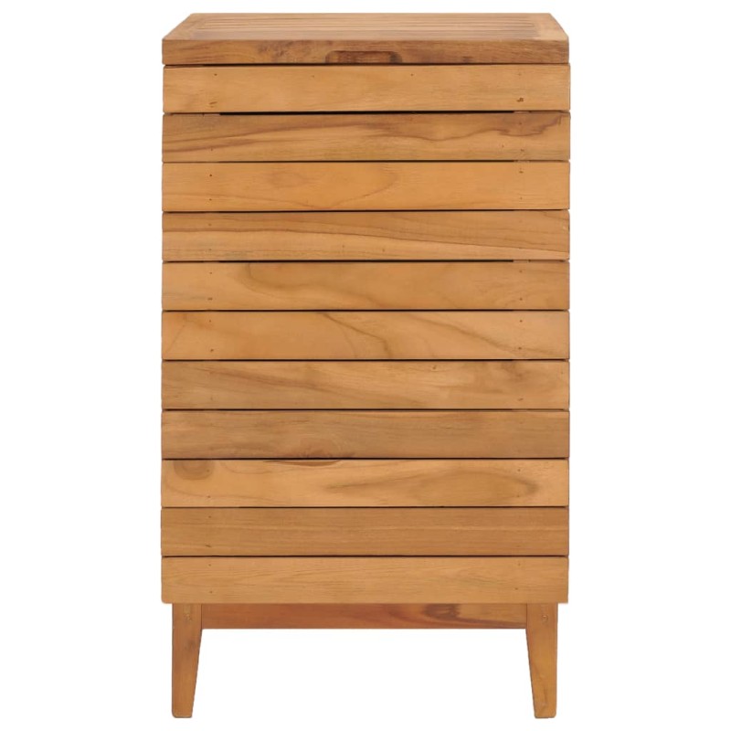 vidaXL Καλάθι Απλύτων 40 x 40 x 70 εκ. από Μασίφ Ξύλο Teak