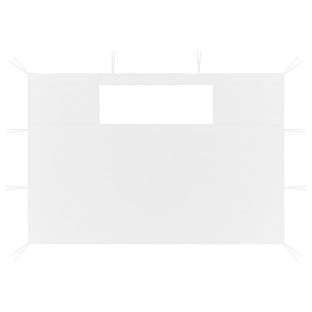 vidaXL Πλαϊνά για Κιόσκι με Παράθυρα 2 τεμ. Λευκά