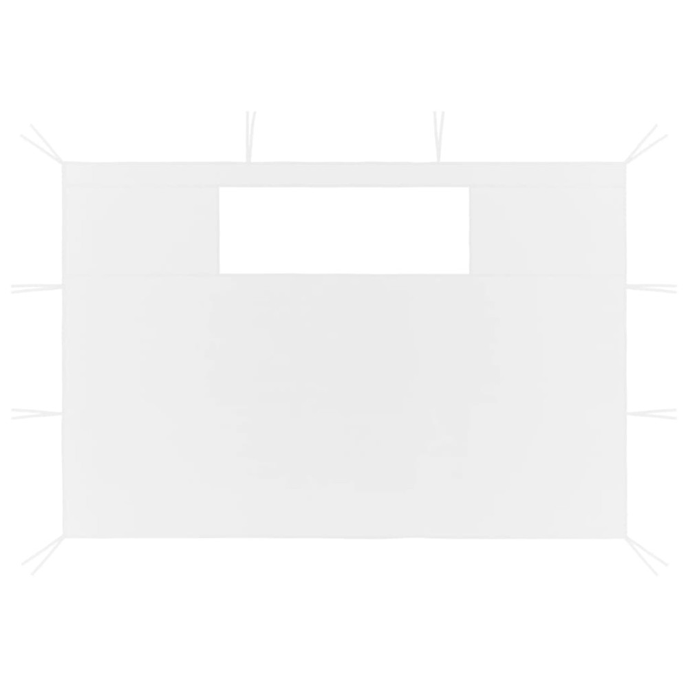 vidaXL Πλαϊνά για Κιόσκι με Παράθυρα 2 τεμ. Λευκά