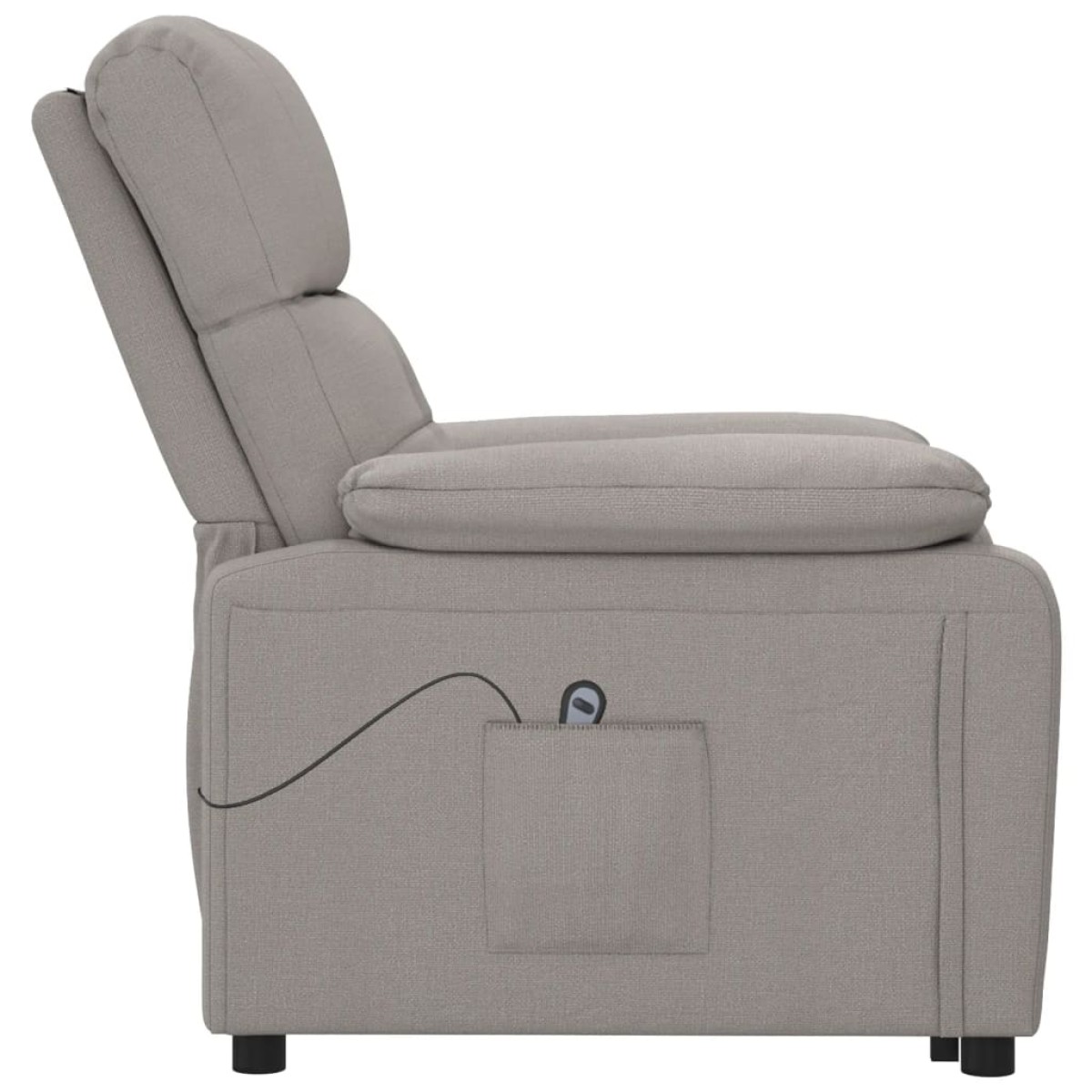 vidaXL Πολυθρόνα Ανακλινόμενη Ηλεκτρική Taupe Υφασμάτινη