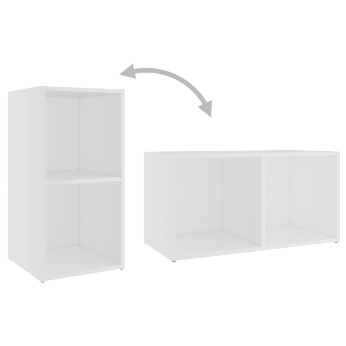 vidaXL Έπιπλα Τηλεόρασης 4 τεμ. Λευκά 72 x 35 x 36,5 εκ. Μοριοσανίδα