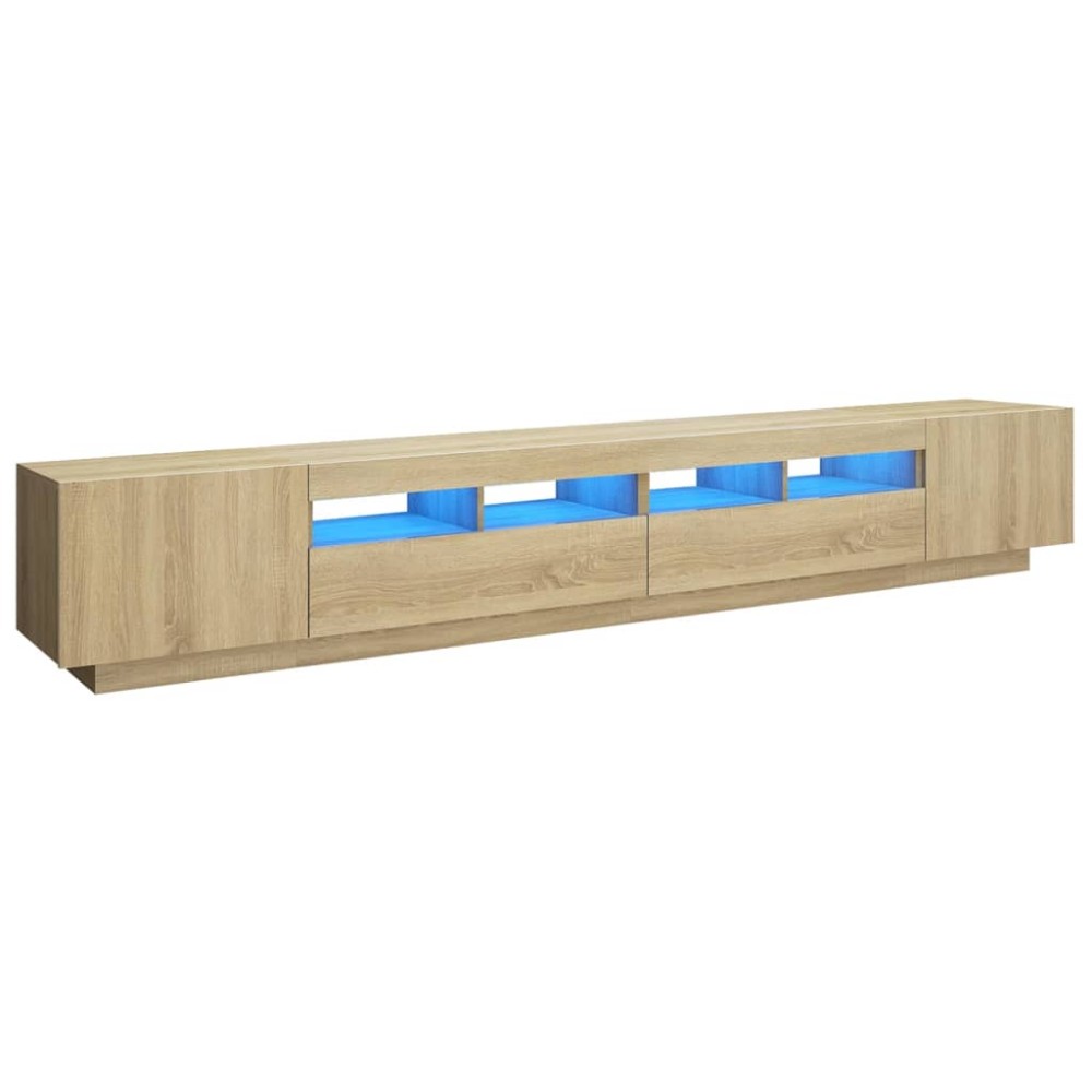 vidaXL Έπιπλο Τηλεόρασης με LED Sonoma Δρυς 260 x 35 x 40 εκ.