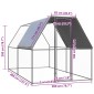 vidaXL Κοτέτσι - Κλουβί Εξωτ. Χώρου 2x4x2 μ. από Γαλβανισμένο Χάλυβα