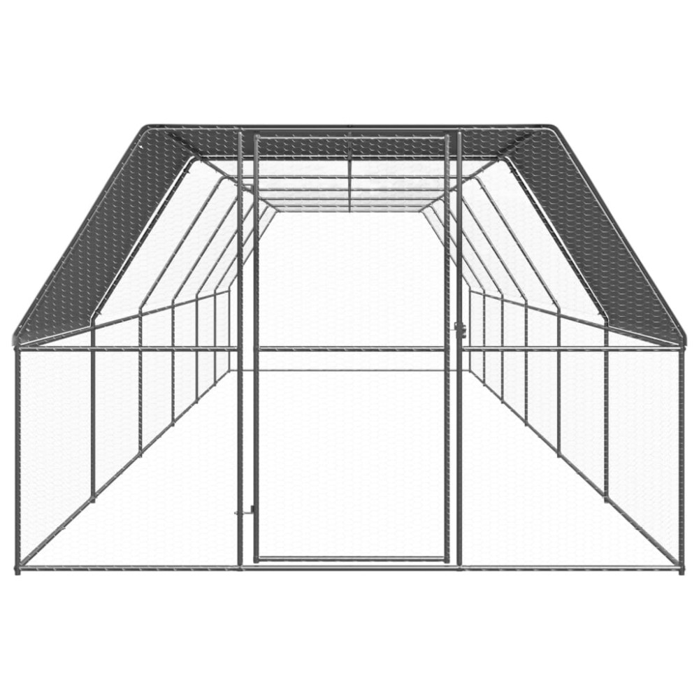 vidaXL Κοτέτσι - Κλουβί Εξωτ. Χώρου 3x12x2 μ. από Γαλβανισμένο Χάλυβα