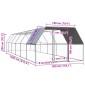vidaXL Κοτέτσι - Κλουβί Εξωτ. Χώρου 3x12x2 μ. από Γαλβανισμένο Χάλυβα