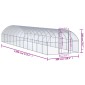 vidaXL Κοτέτσι Εξωτερικού Χώρου 3 x 12 x 2 μ. από Γαλβανισμένο Χάλυβα