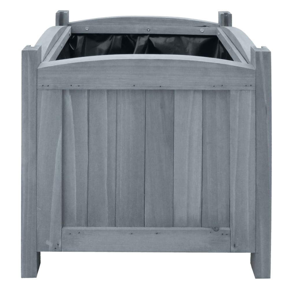 vidaXL Ζαρντινιέρες Υπερυψωμένες 2 τεμ. 30x30x30 εκ. Μασίφ Ξύλο Ελάτης