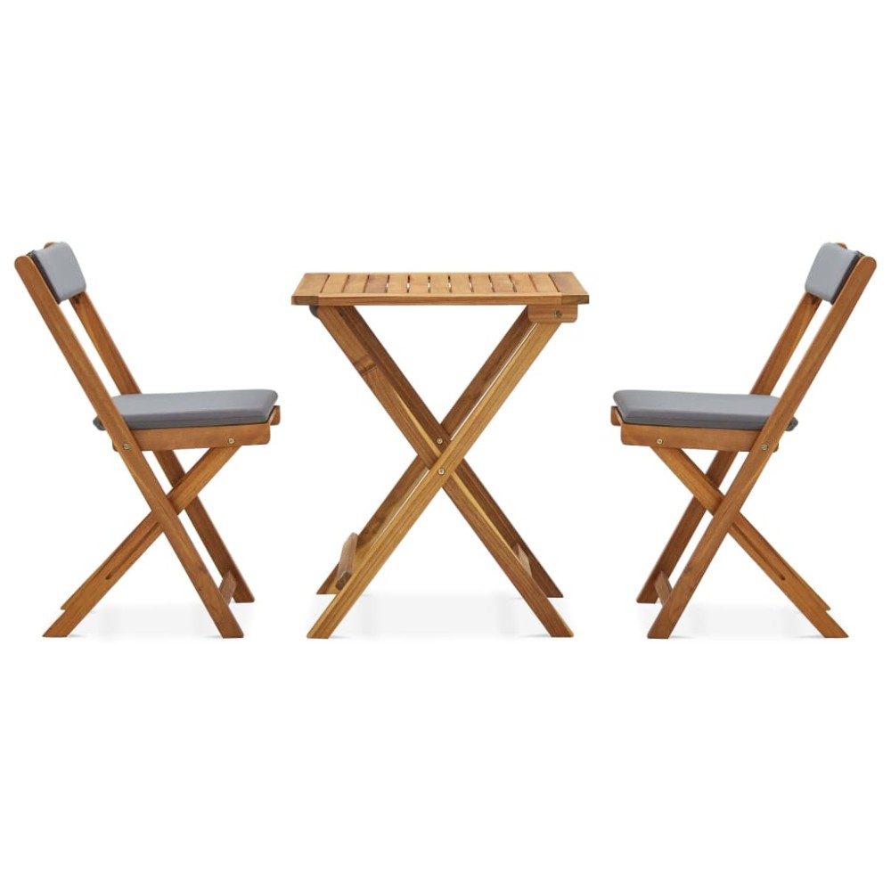 vidaXL | Σετ επίπλων κήπου | 2 pcs Σκούρες γκρι μαξιλαροθήκες Ζεστό ξύλο