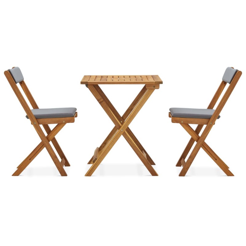 vidaXL | Σετ επίπλων κήπου | 2 pcs Σκούρες γκρι μαξιλαροθήκες Ζεστό ξύλο