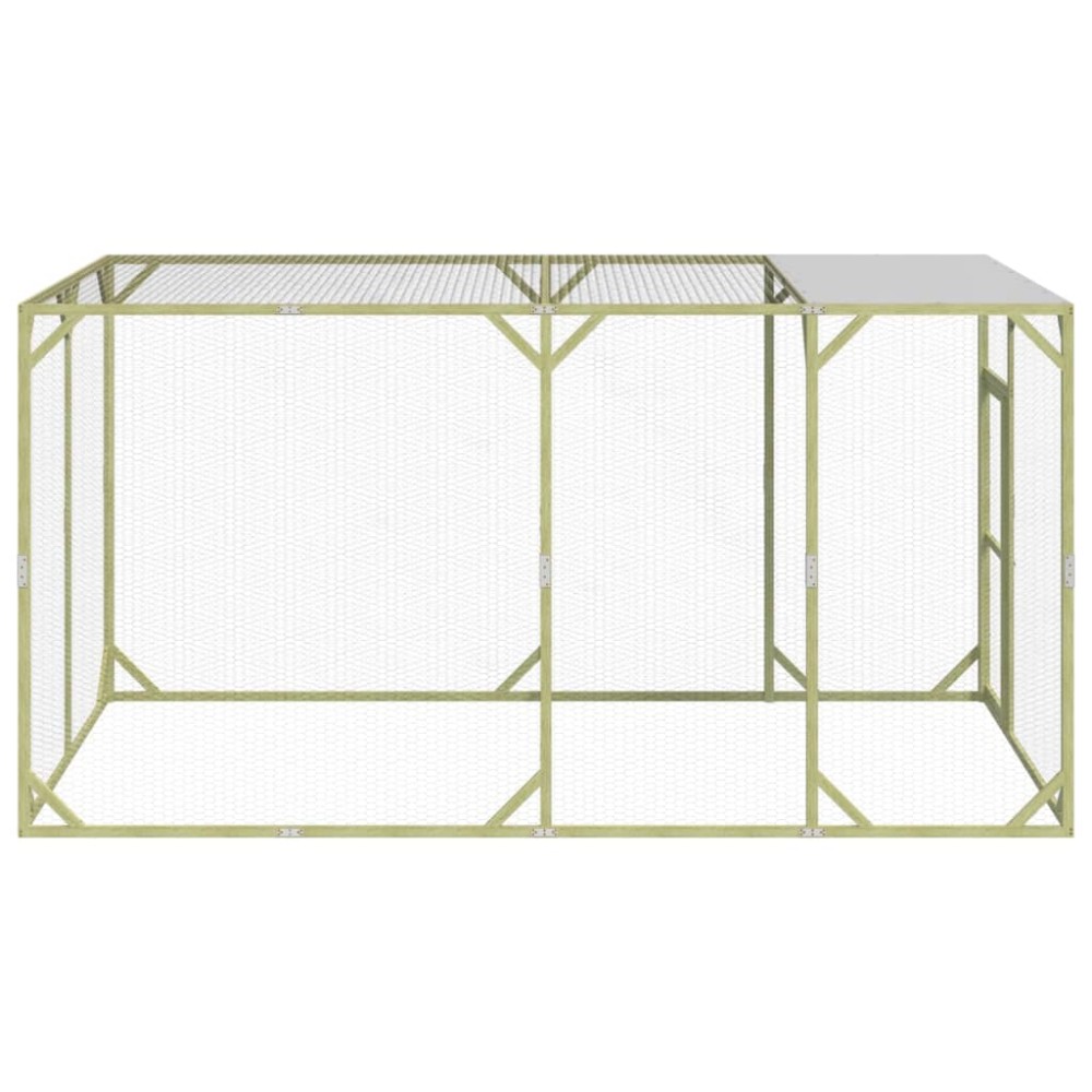 vidaXL Κοτέτσι 200x400x200 εκ. από Μασίφ Εμποτισμένο Ξύλο Πεύκου