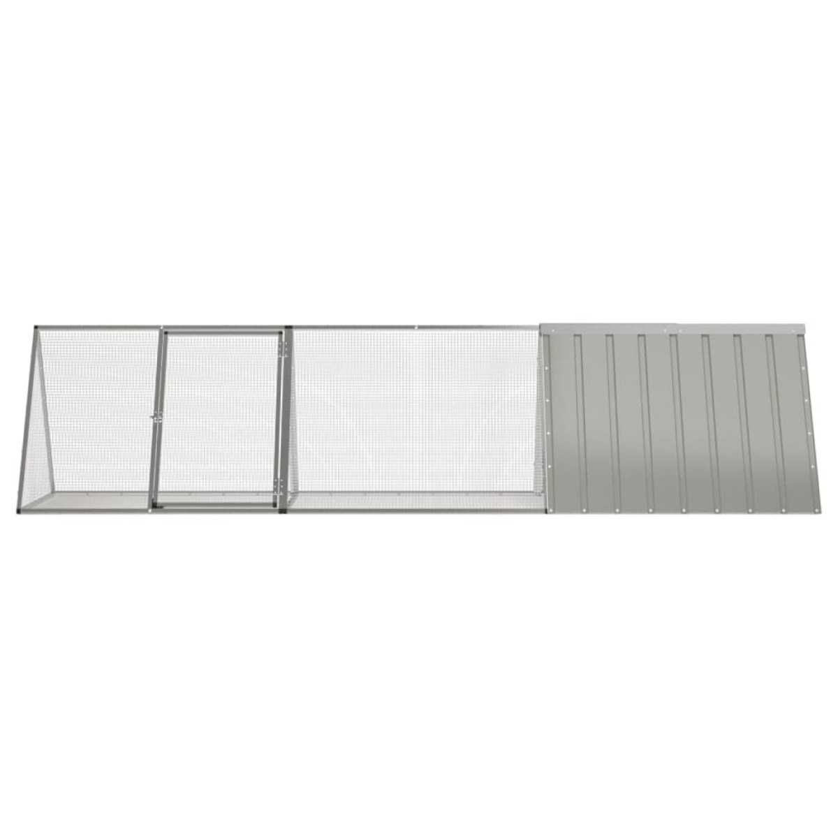 vidaXL Κλουβί Κουνελιών Γκρι 302,5x80,5x71 εκ. Γαλβανισμένος Χάλυβας