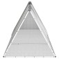 vidaXL Κλουβί Κουνελιών Γκρι 302,5x80,5x71 εκ. Γαλβανισμένος Χάλυβας