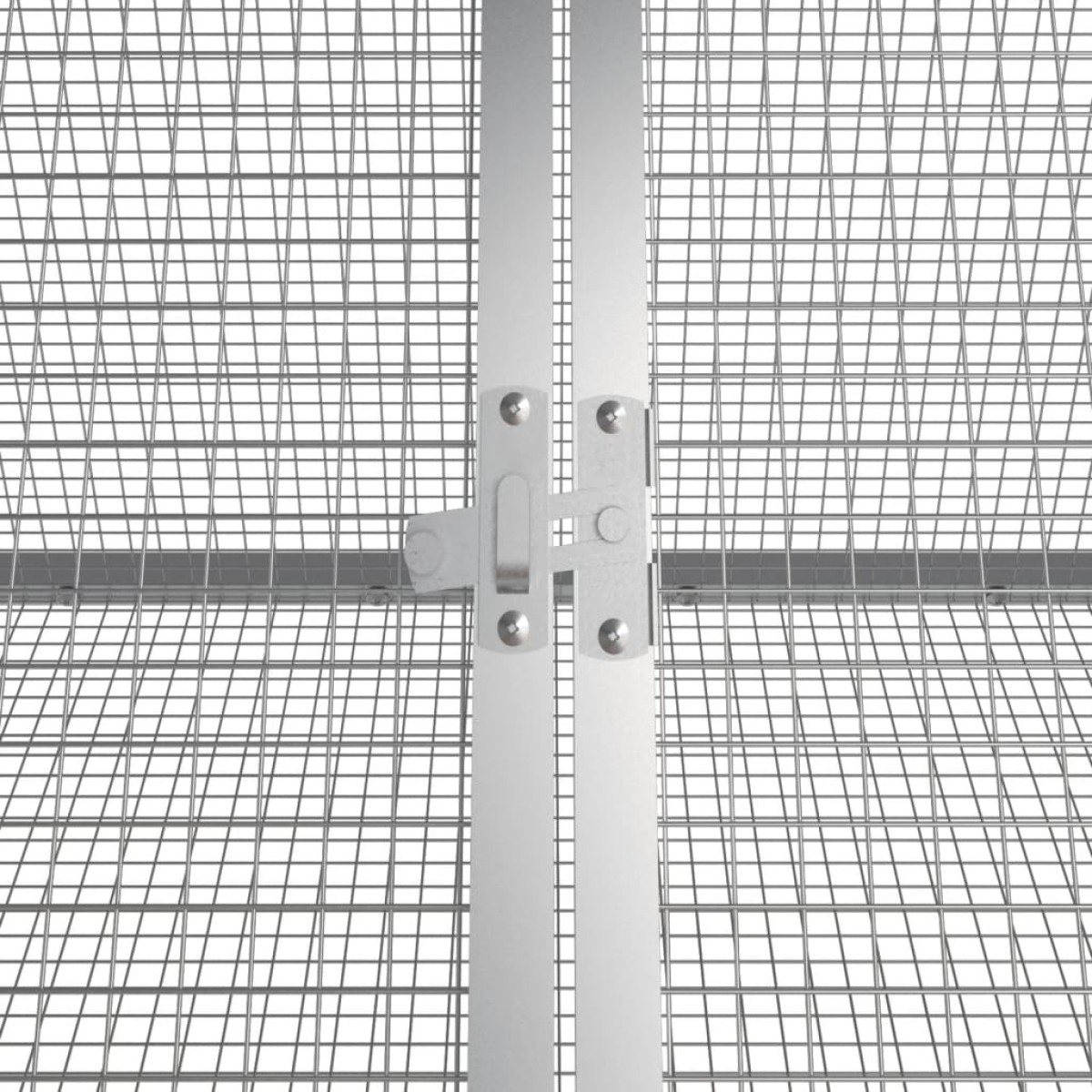 vidaXL Κλουβί Κουνελιών Γκρι 403,5x80,5x71 εκ. Γαλβανισμένος Χάλυβας