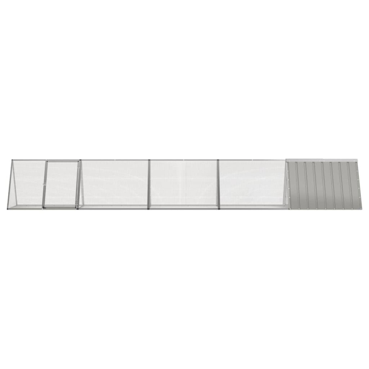 vidaXL Κλουβί Κουνελιών Γκρι 504,5x80,5x71 εκ. Γαλβανισμένος Χάλυβας
