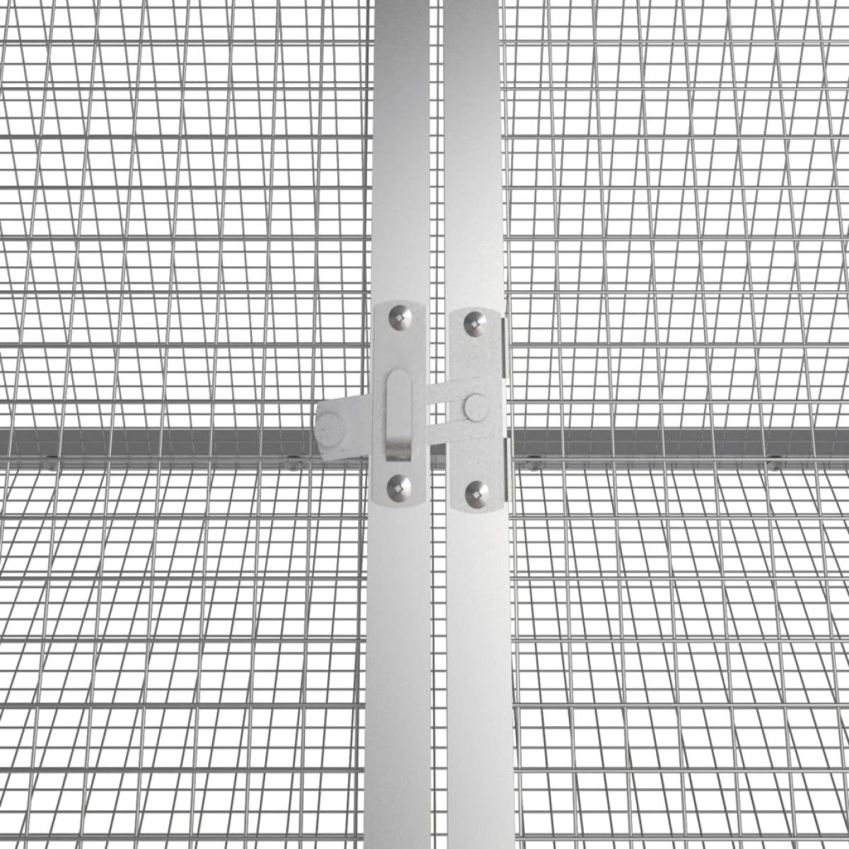 vidaXL Κλουβί Κουνελιών Γκρι 504,5x80,5x71 εκ. Γαλβανισμένος Χάλυβας