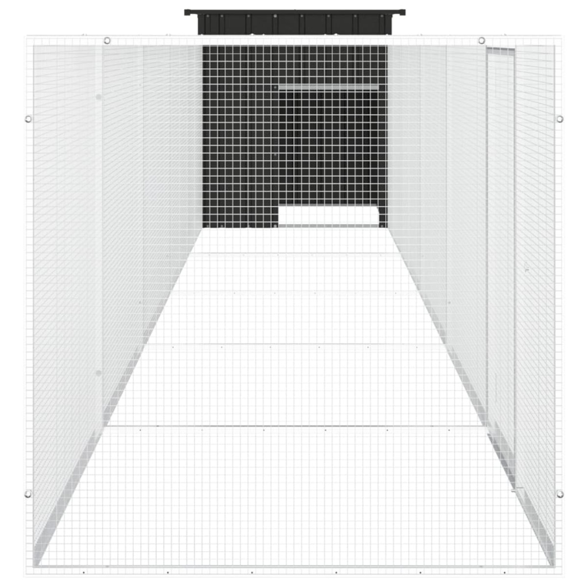 vidaXL Κοτέτσι - Κλουβί Ανθρακί 600x91x100 εκ. από Γαλβανισμένο Χάλυβα