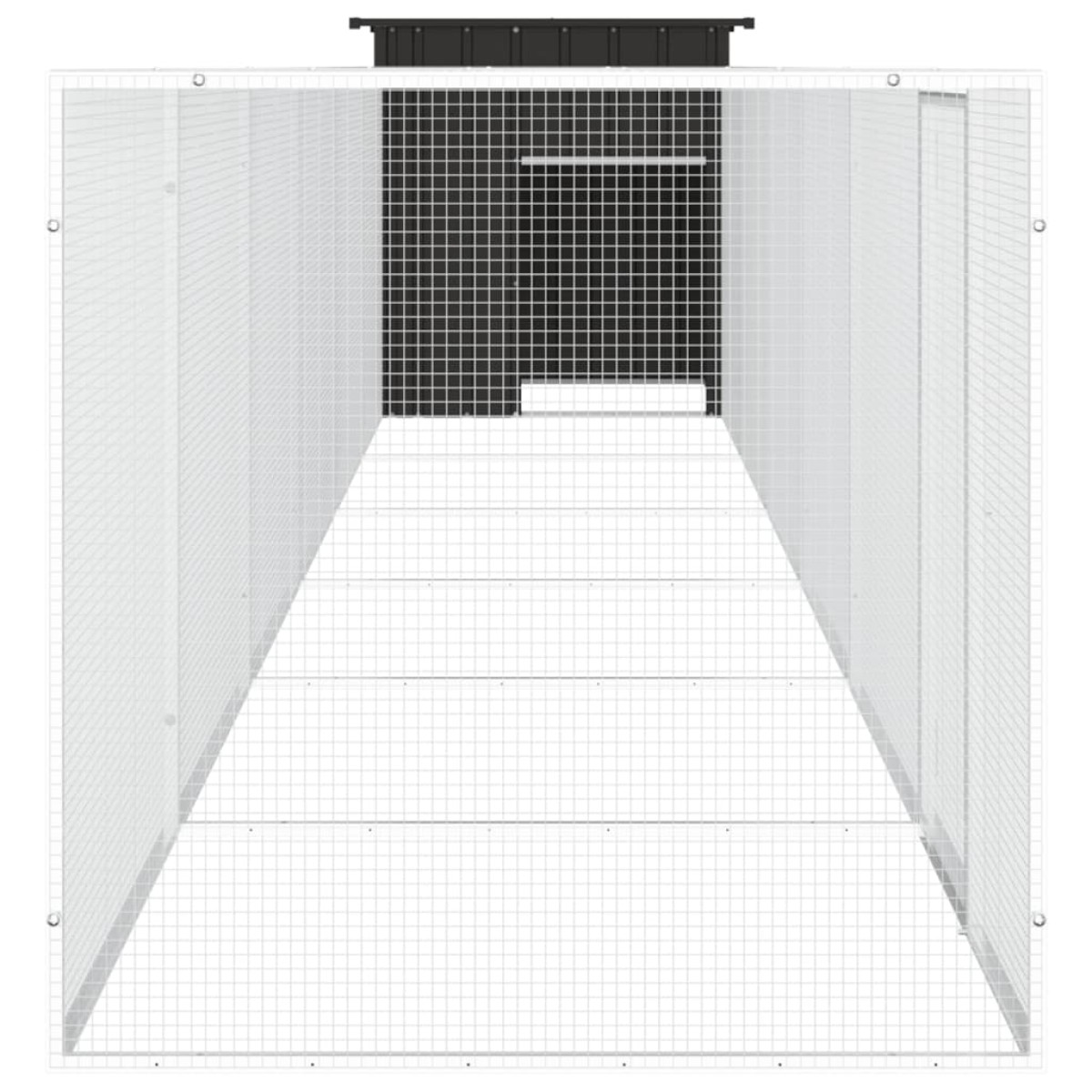 vidaXL Κοτέτσι - Κλουβί Ανθρακί 700x91x100 εκ. από Γαλβανισμένο Χάλυβα