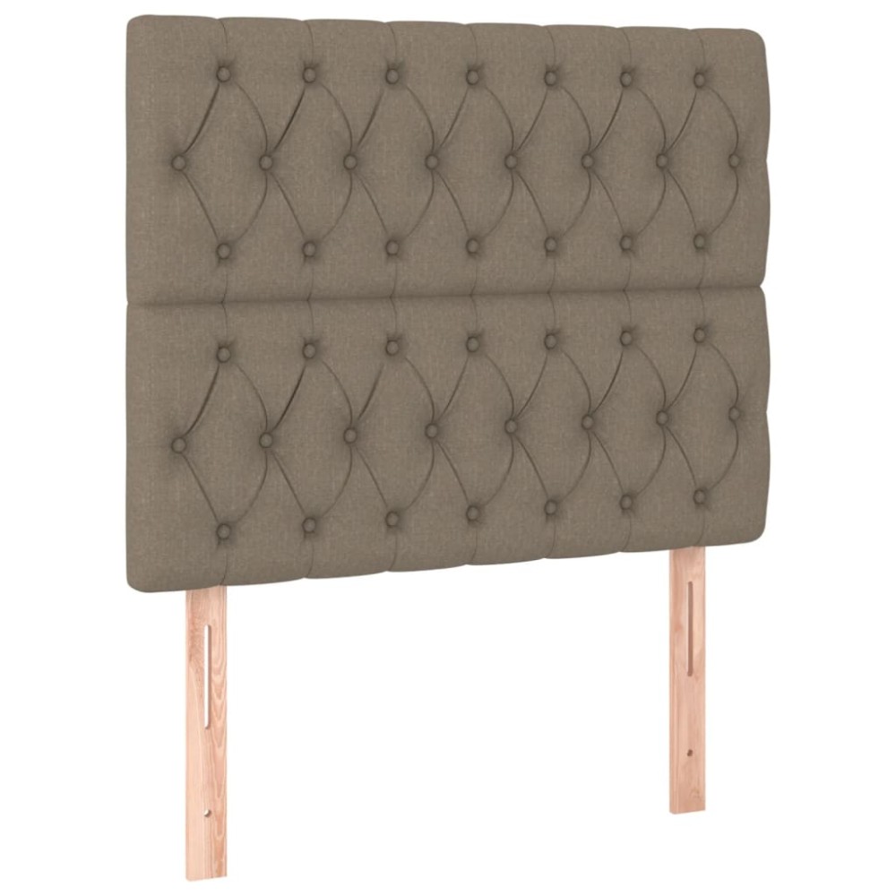 vidaXL Κεφαλάρια Κρεβατιού 2 τεμ. Taupe 100x7x78/88 εκ. Υφασμάτινο