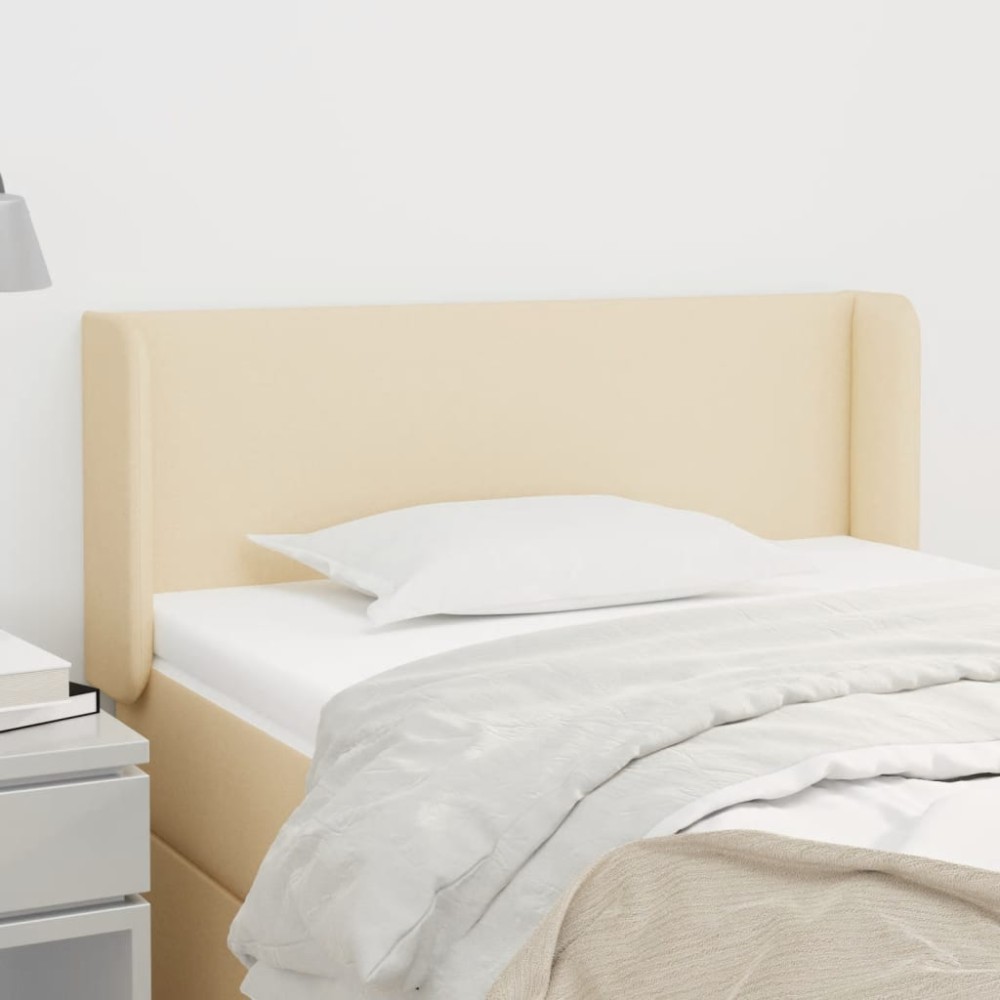 vidaXL Κεφαλάρι με Πτερύγια Κρεμ 103x16x78/88 εκ. Υφασμάτινο