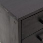 vidaXL Κομοδίνα 2 τεμ. Μαύρα 36x30x45 εκ. από Μασίφ Ξύλο Πεύκου