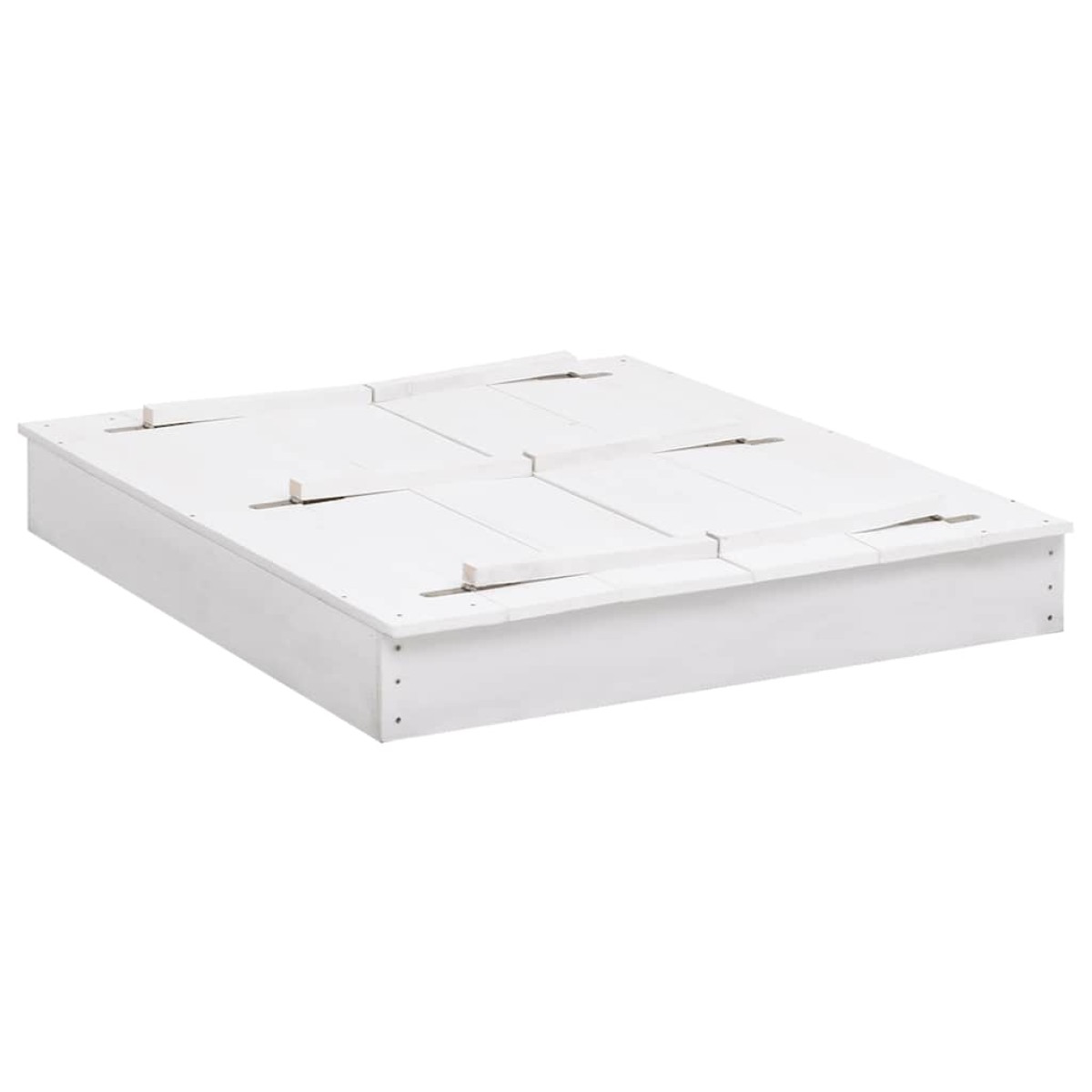 vidaXL Αμμοδόχος Λευκή 95 x 90 x 15 εκ. από Ξύλο Ελάτης