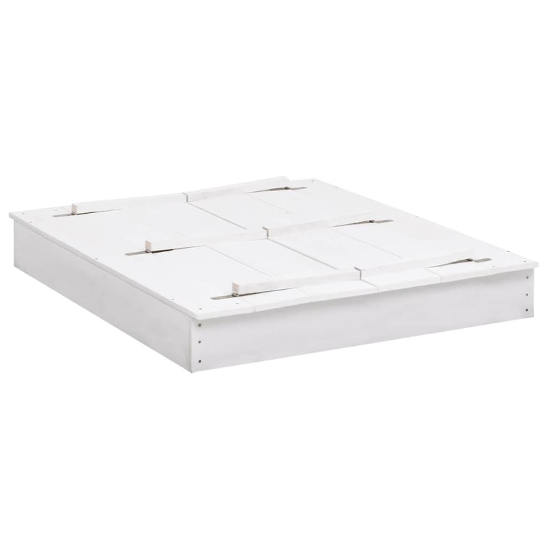 vidaXL Αμμοδόχος Λευκή 95 x 90 x 15 εκ. από Ξύλο Ελάτης