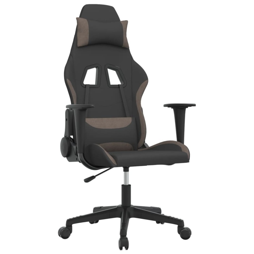 vidaXL Καρέκλα Gaming Μαύρη και Taupe Υφασμάτινη
