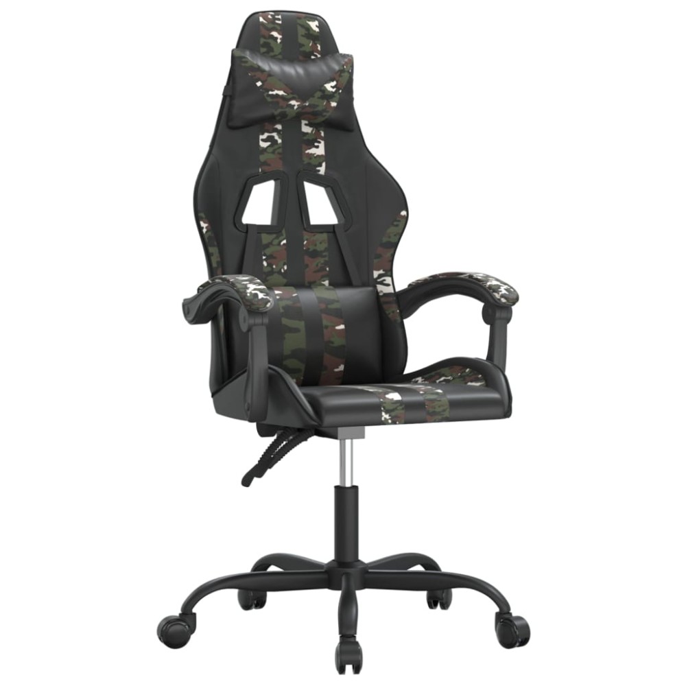 vidaXL Καρέκλα Gaming Μαύρο/Παραλλαγή από Συνθετικό Δέρμα