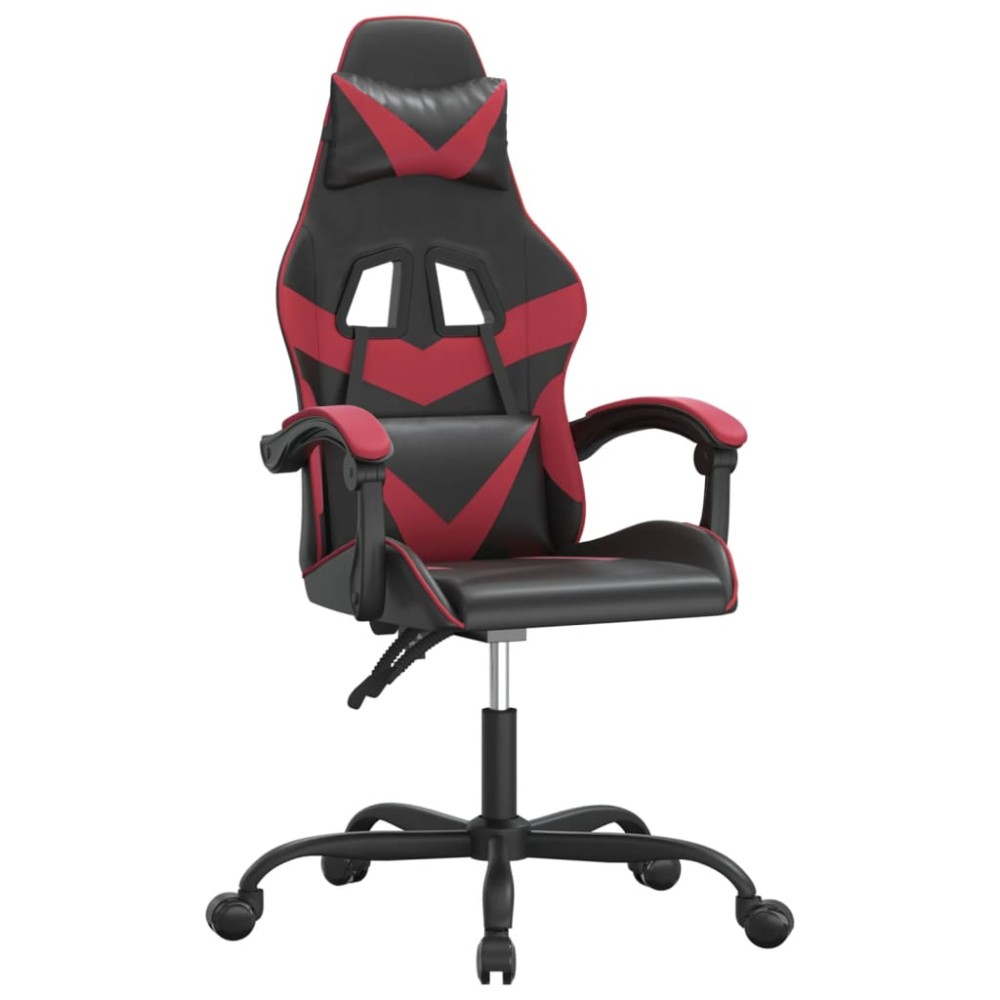 vidaXL Καρέκλα Gaming Μαύρο/Μπορντό από Συνθετικό Δέρμα
