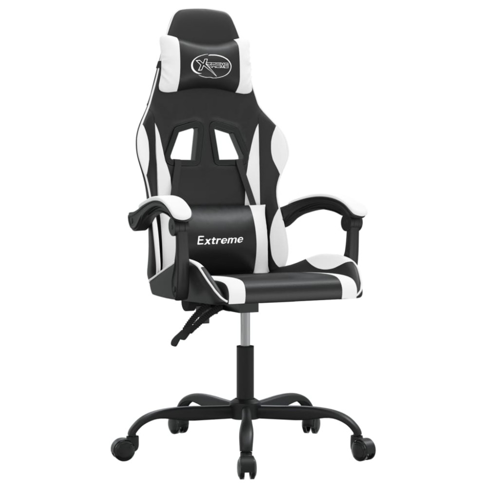 vidaXL Καρέκλα Gaming Μαύρο/Λευκό από Συνθετικό Δέρμα