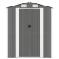 vidaXL Αποθήκη Κήπου Ανοιχτό γκρι 192x440x223 εκ. Γαλβανισμένο Ατσάλι
