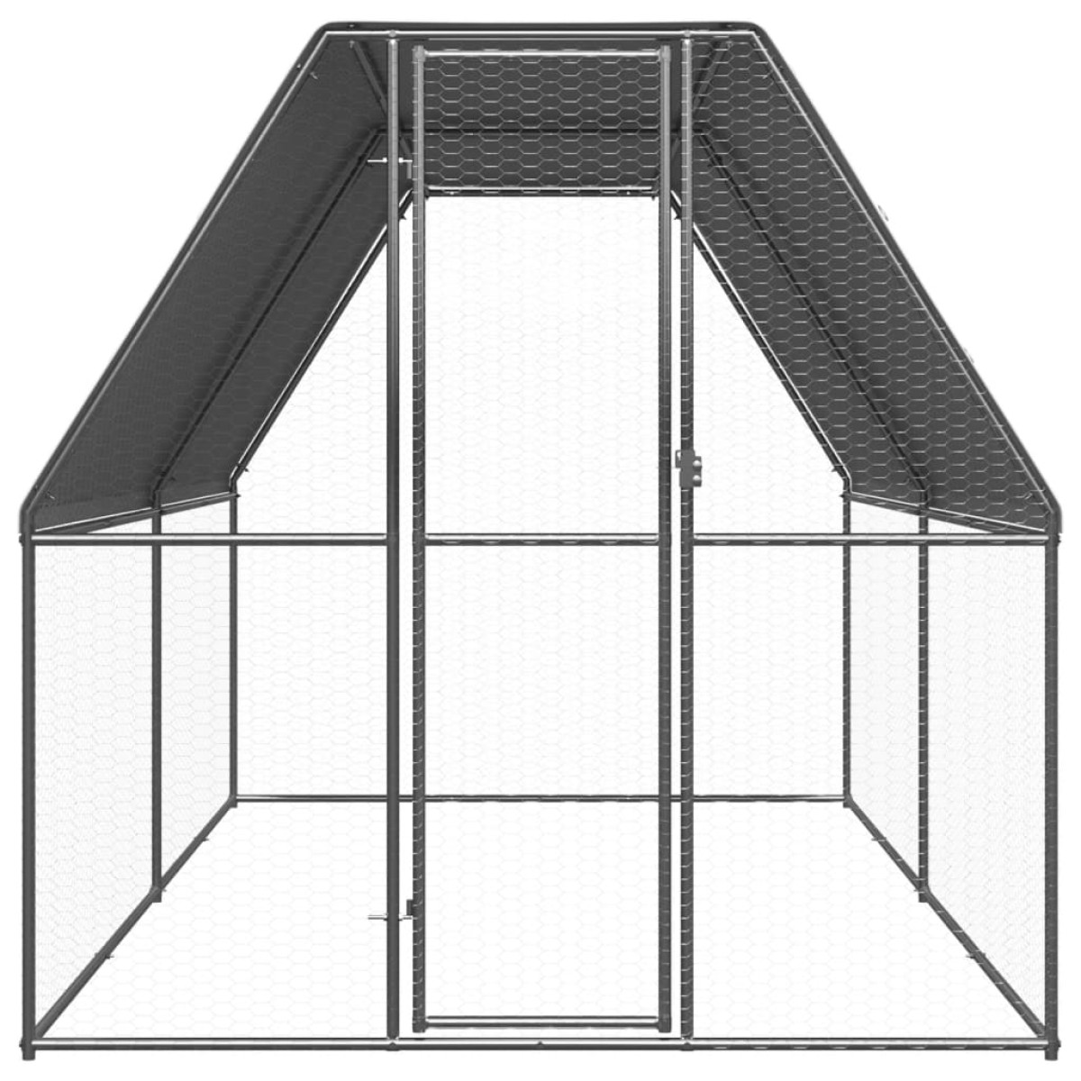 vidaXL Κοτέτσι - Κλουβί Εξωτ. Χώρου 2x4x2 μ. από Γαλβανισμένο Χάλυβα