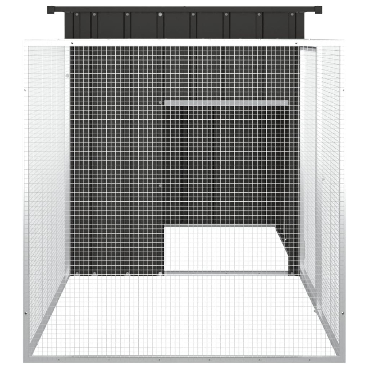 vidaXL Κλουβί Κουνελιών Ανθρακί 200x91x100 εκ. από Γαλβανισμένο Χάλυβα