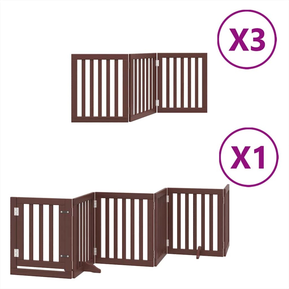 vidaXL Διαχωριστικό Σκύλων/Πόρτα Πτυσσόμενο 15 Πάνελ 750εκ Ξύλο Λεύκας