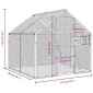 vidaXL Κλουβί Ασημένιο 1,79 x 2 x 1,85 μ. από Αλουμίνιο